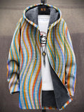 Jacket Men bunt mit Kapuze und lockerer Passform - 1 - Atelier-Zofia