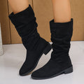 Damen Slouchy Boots mit runder Zehenform für lässige Eleganz - 7 - Atelier-Zofia