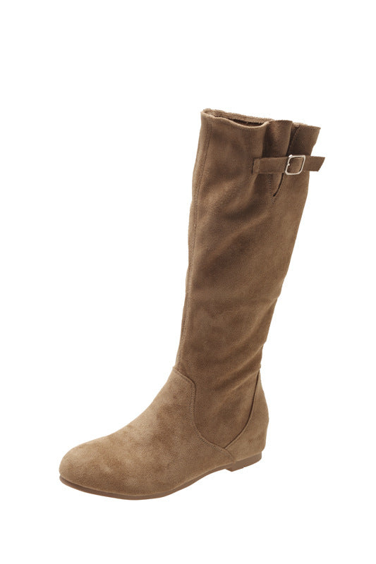 Damen High-Top Stiefeletten mit modischem Schnallen-Design - 2 - Atelier-Zofia