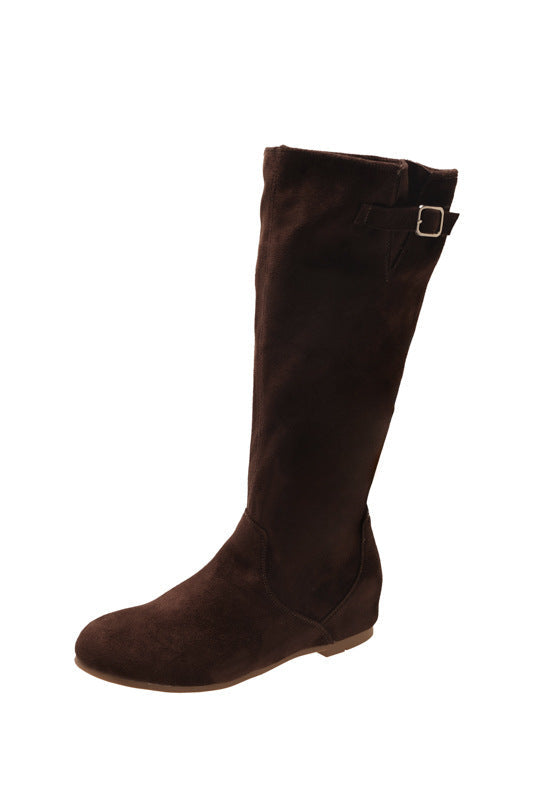 Damen High-Top Stiefeletten mit modischem Schnallen-Design - 4 - Atelier-Zofia