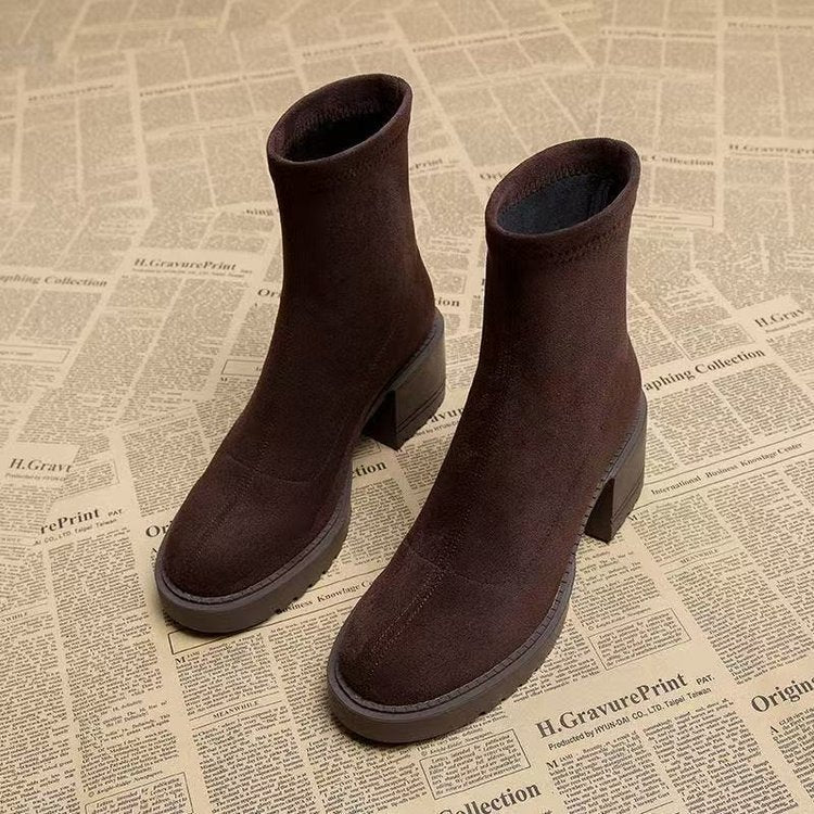 Modische Damen Low-Top Stiefeletten mit stylischem Ausschnitt-Design - 5 - Atelier-Zofia