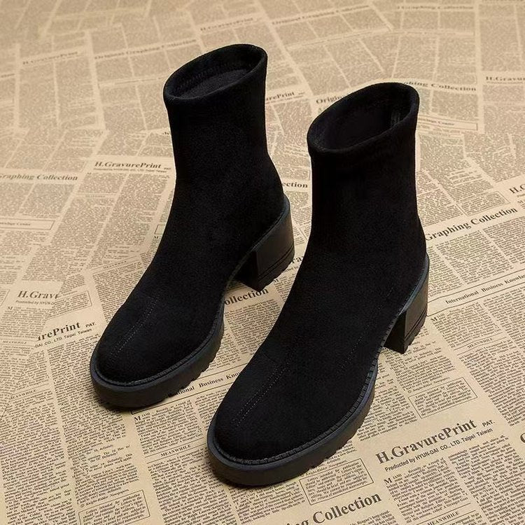 Modische Damen Low-Top Stiefeletten mit stylischem Ausschnitt-Design - 6 - Atelier-Zofia