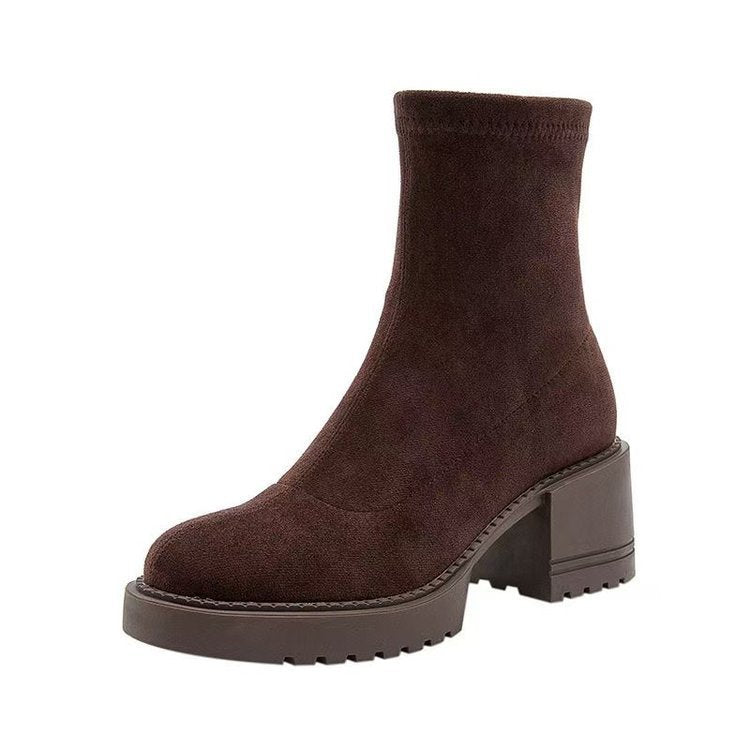 Modische Damen Low-Top Stiefeletten mit stylischem Ausschnitt-Design - 7 - Atelier-Zofia
