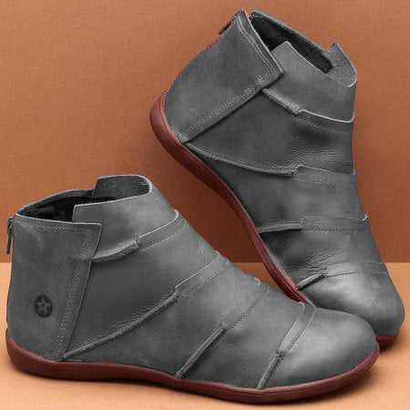 Damen Stiefel mit flacher Sohle für lässige Anlässe - 1 - Atelier-Zofia