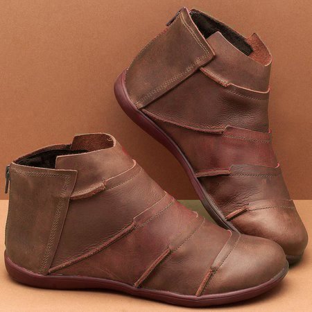 Damen Stiefel mit flacher Sohle für lässige Anlässe - 3 - Atelier-Zofia