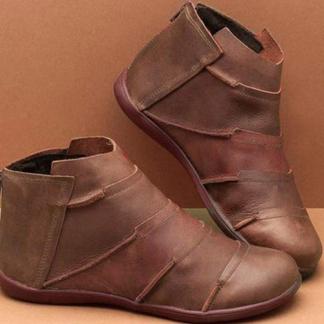 Damen Stiefel mit flacher Sohle für lässige Anlässe - 4 - Atelier-Zofia