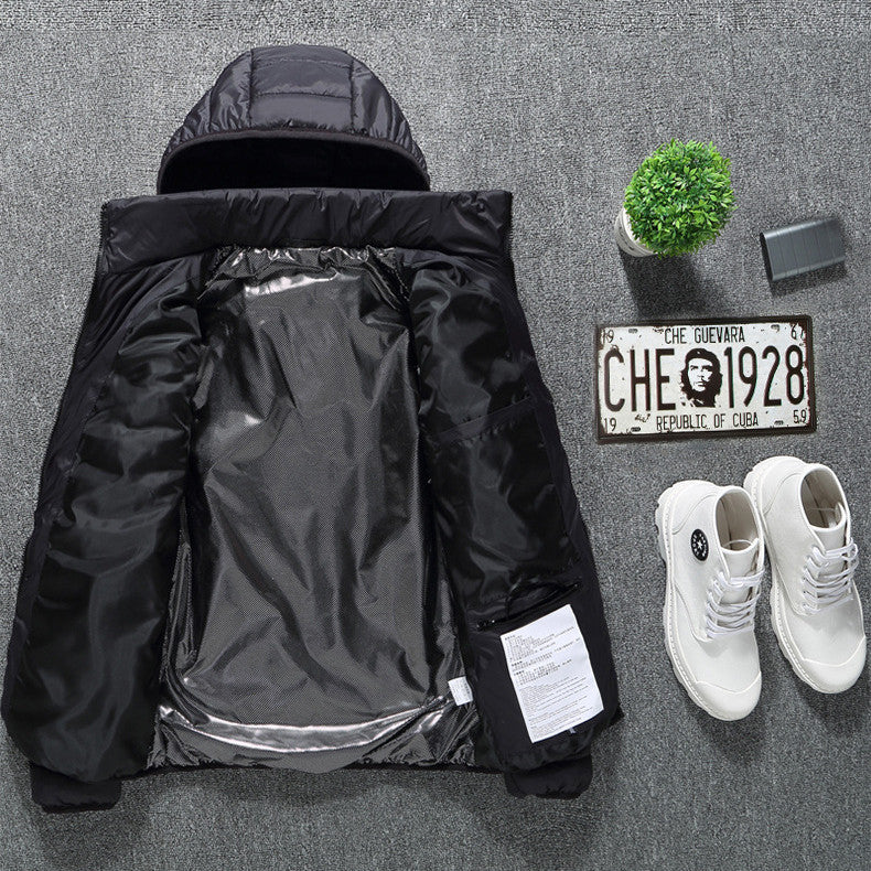 Leichte Herren Heizjacke mit Abnehmbarer Kapuze für Jedes Wetter - 2 - Atelier-Zofia
