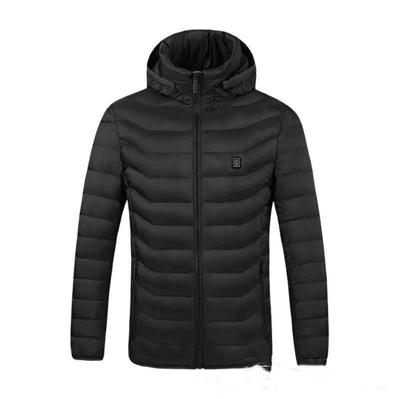 Praktische Heizjacke für Herren mit bequemer Kapuze - 1 - Atelier-Zofia
