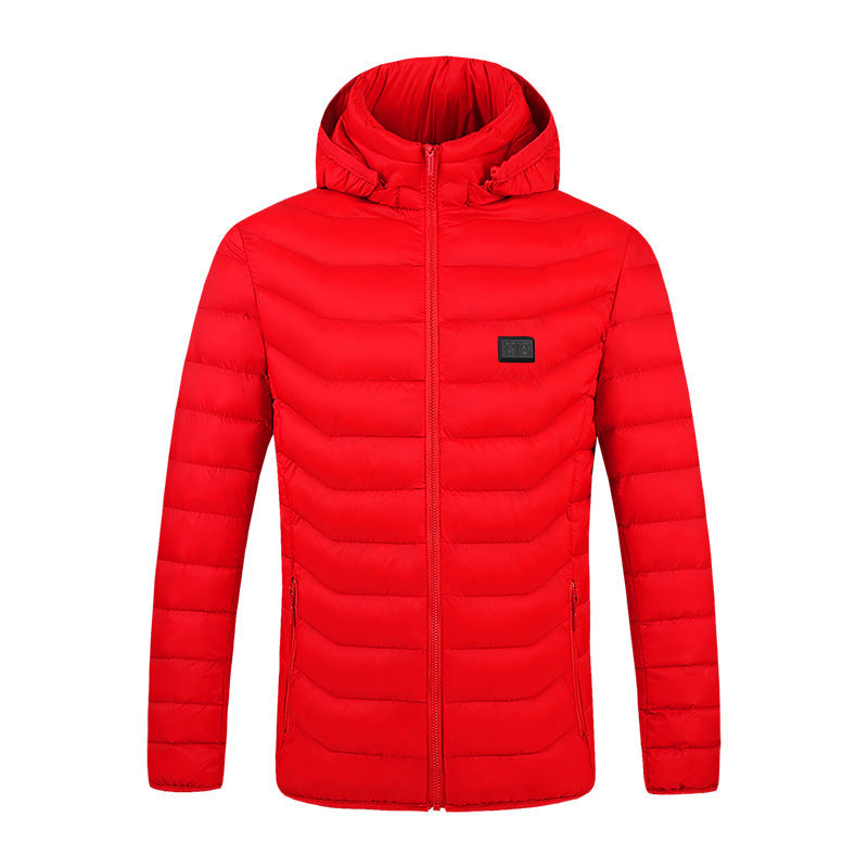 Leichte Heizjacke für Herren mit abnehmbarem Kragen - 1 - Atelier-Zofia