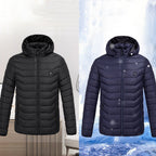 Leichte Heizjacke für Herren mit abnehmbarem Kragen - 4 - Atelier-Zofia