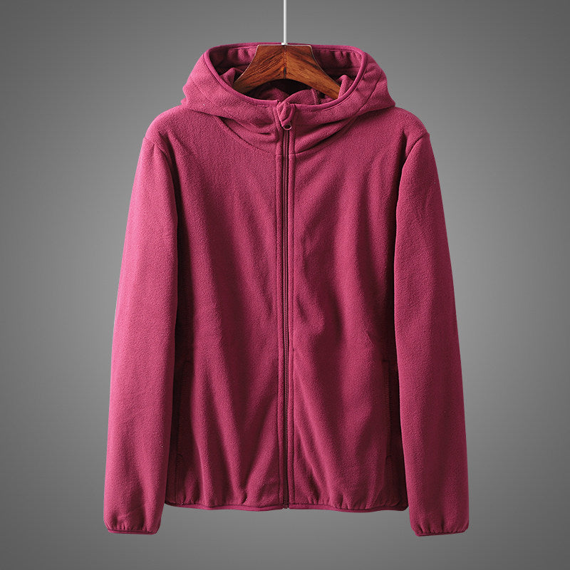 Damen Kapuzenjacke im Bequemen Schnitt mit Zipper - 2 - Atelier-Zofia