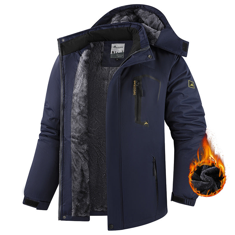 Herrenjacke im Regular Fit mit abnehmbarer Kapuze für Outdoor-Aktivitäten - 1 - Atelier-Zofia