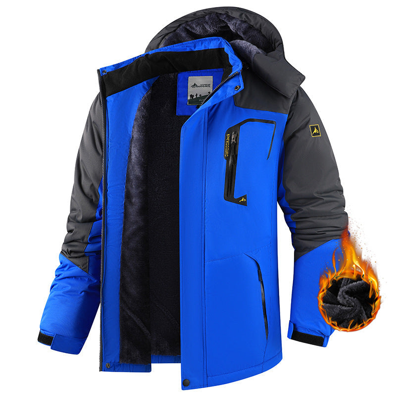 Herrenjacke im Regular Fit mit abnehmbarer Kapuze für Outdoor-Aktivitäten - 2 - Atelier-Zofia