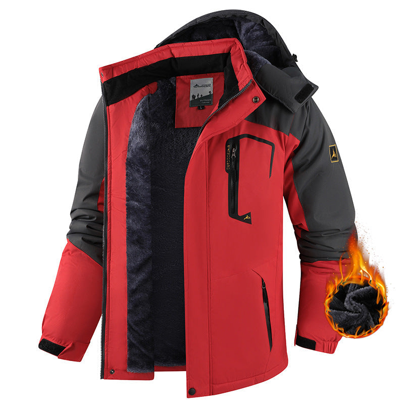 Herrenjacke im Regular Fit mit abnehmbarer Kapuze für Outdoor-Aktivitäten - 6 - Atelier-Zofia