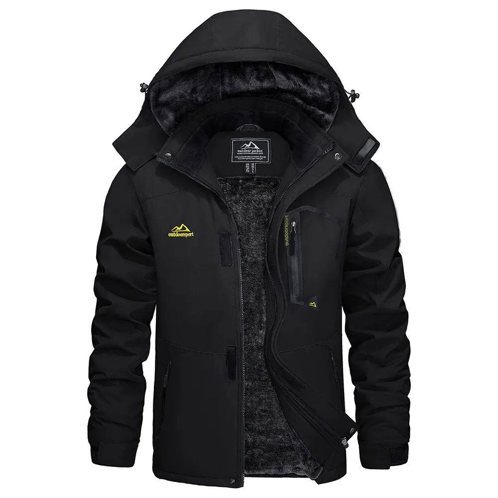 Moderne Herren Winterjacke mit abnehmbarer Kapuze für kalte Tage - 5 - Atelier-Zofia