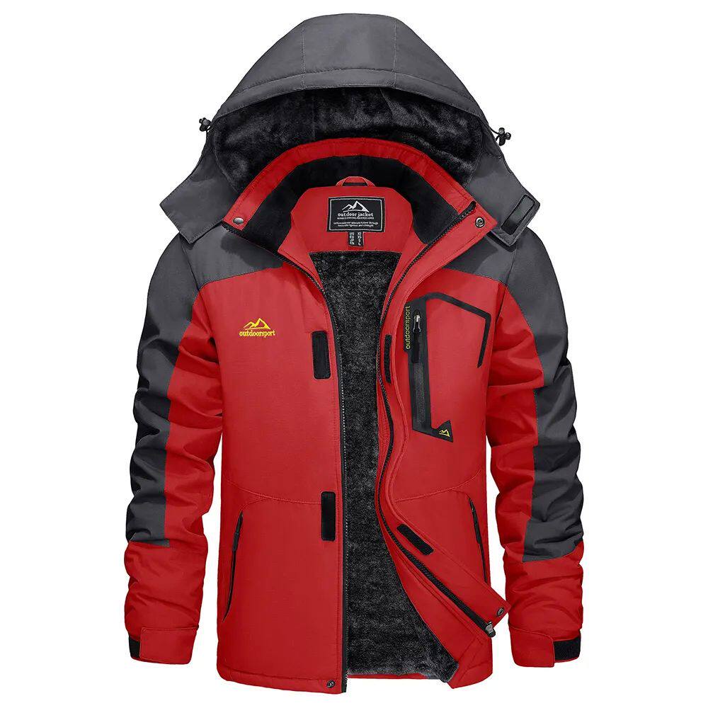 Moderne Herren Winterjacke mit abnehmbarer Kapuze für kalte Tage - 7 - Atelier-Zofia