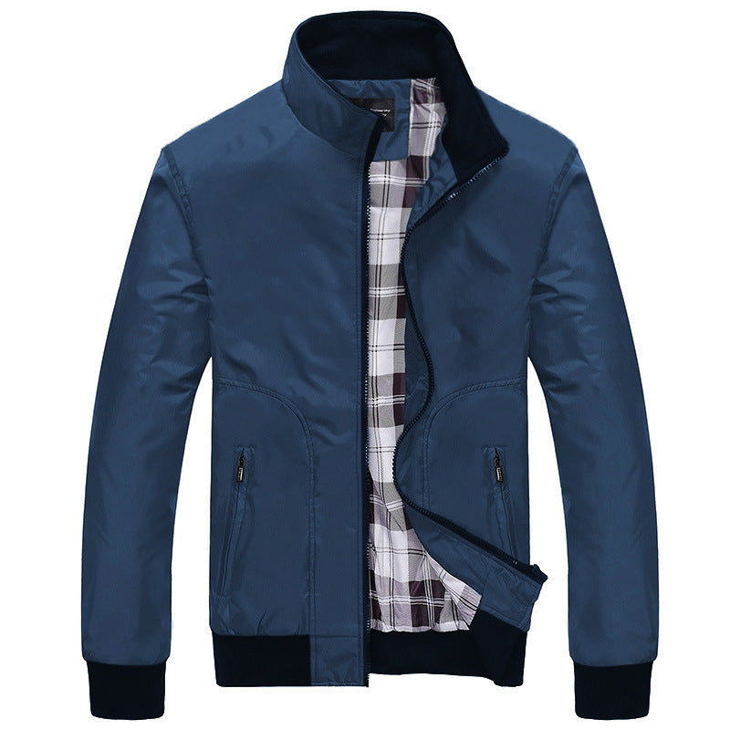 Stilvolle Herrenjacke mit Stehkragen für Freizeitaktivitäten - 6 - Atelier-Zofia