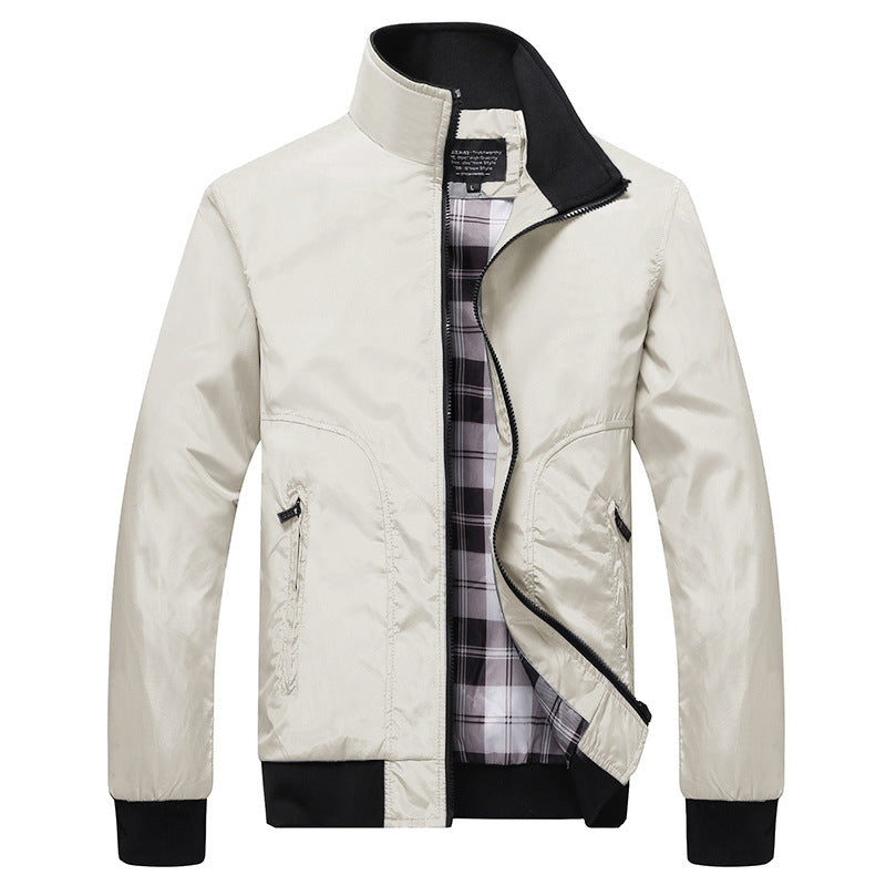 Stilvolle Herrenjacke mit Stehkragen für Freizeitaktivitäten - 7 - Atelier-Zofia