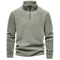 Herren Pullover mit Stehkragen und Halb-Zip für lässige Gelegenheiten - 1 - Atelier-Zofia
