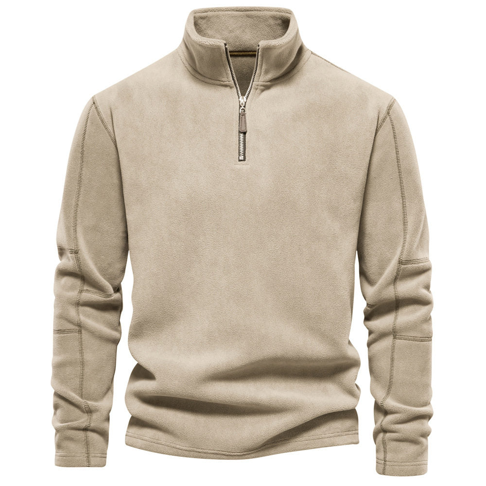 Herren Pullover mit Stehkragen und Halb-Zip für lässige Gelegenheiten - 3 - Atelier-Zofia