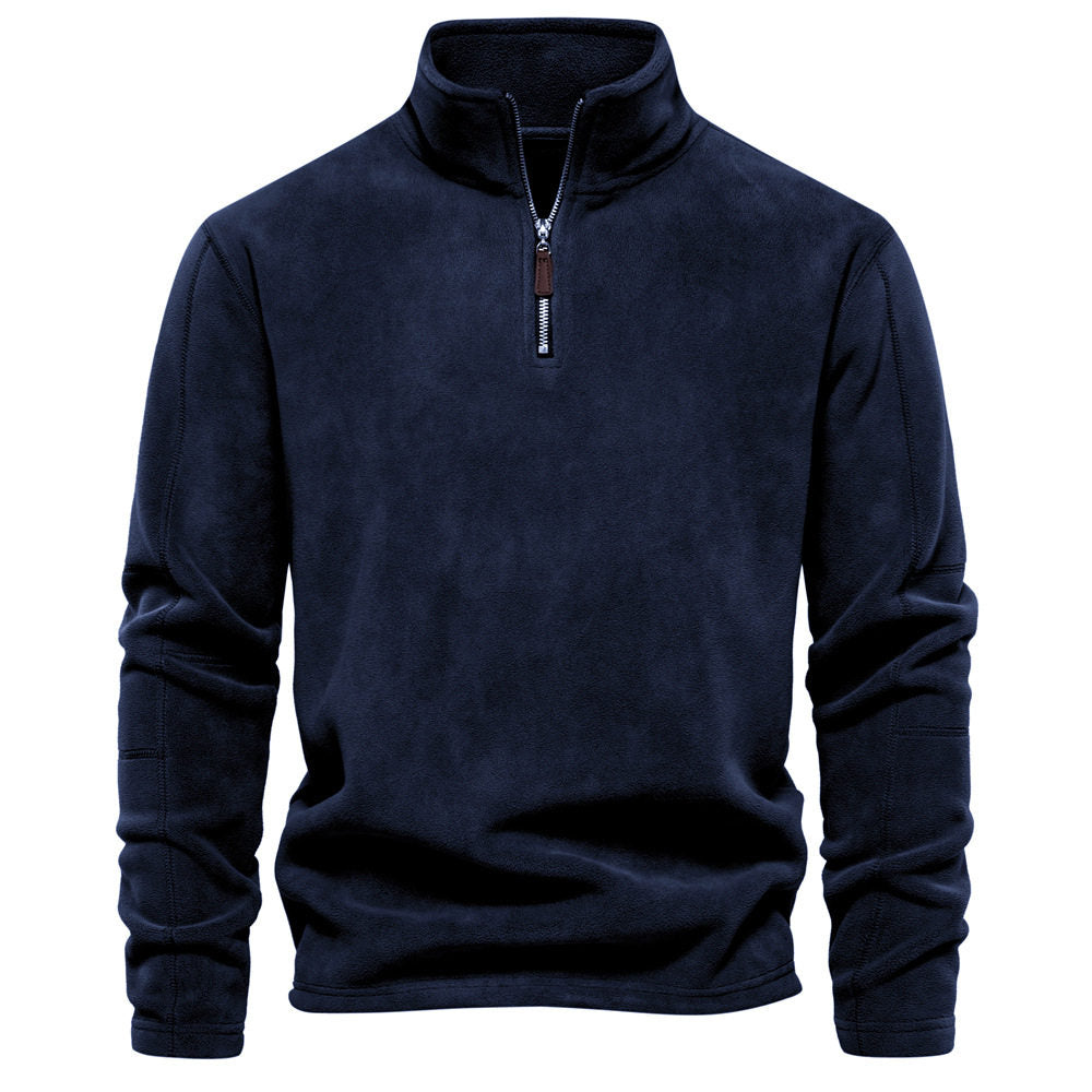 Herren Pullover mit Stehkragen und Halb-Zip für lässige Gelegenheiten - 4 - Atelier-Zofia