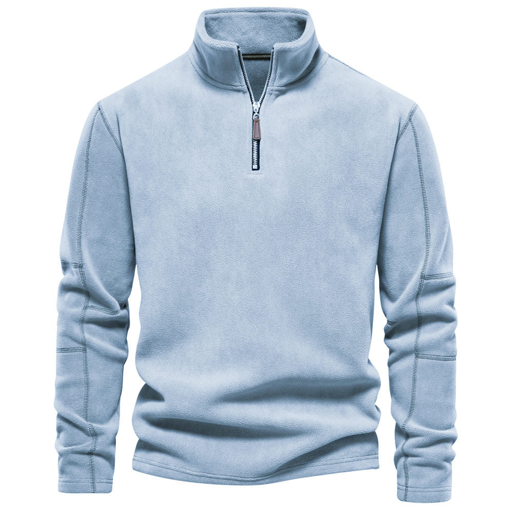 Herren Pullover mit Stehkragen und Halb-Zip für lässige Gelegenheiten - 5 - Atelier-Zofia
