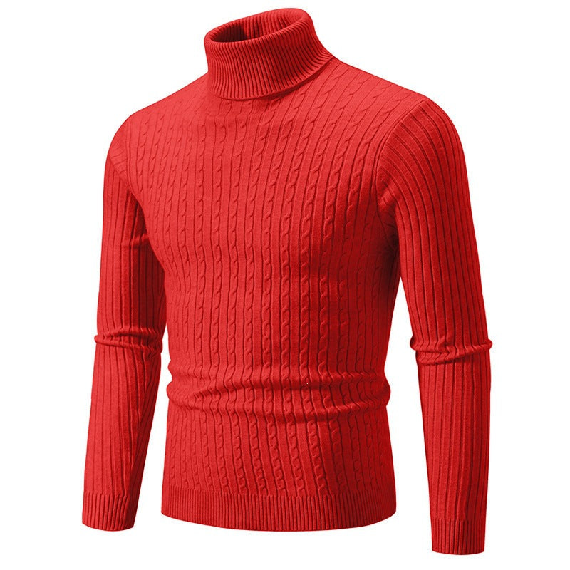 Stilvoller Slim Fit Pullover für Herren mit Rollkragen - 2 - Atelier-Zofia