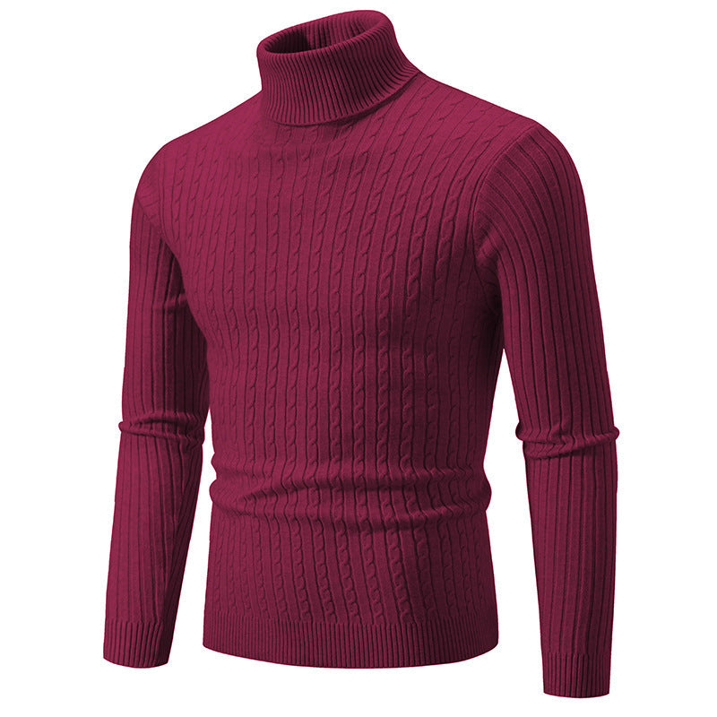 Stilvoller Slim Fit Pullover für Herren mit Rollkragen - 4 - Atelier-Zofia