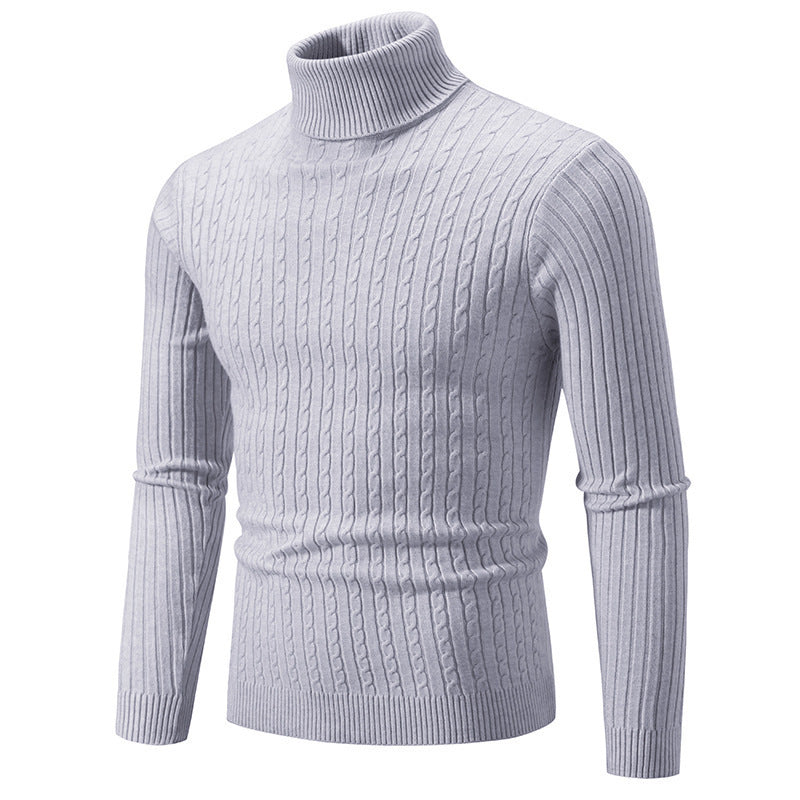 Stilvoller Slim Fit Pullover für Herren mit Rollkragen - 5 - Atelier-Zofia