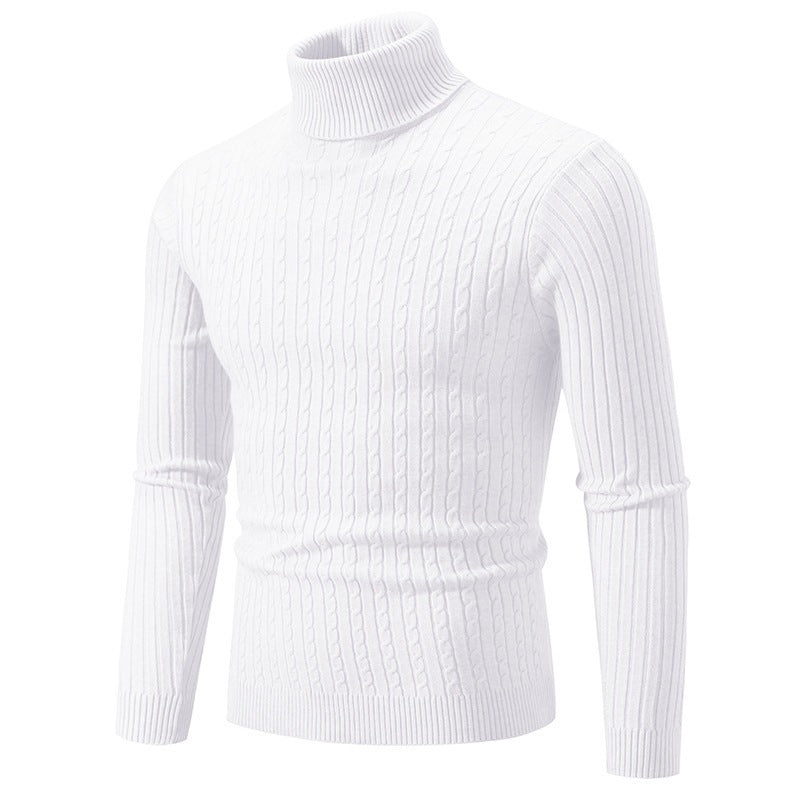 Stilvoller Slim Fit Pullover für Herren mit Rollkragen - 6 - Atelier-Zofia