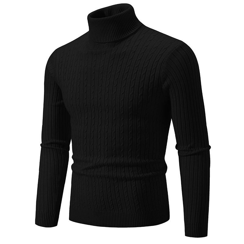 Stilvoller Slim Fit Pullover für Herren mit Rollkragen - 7 - Atelier-Zofia