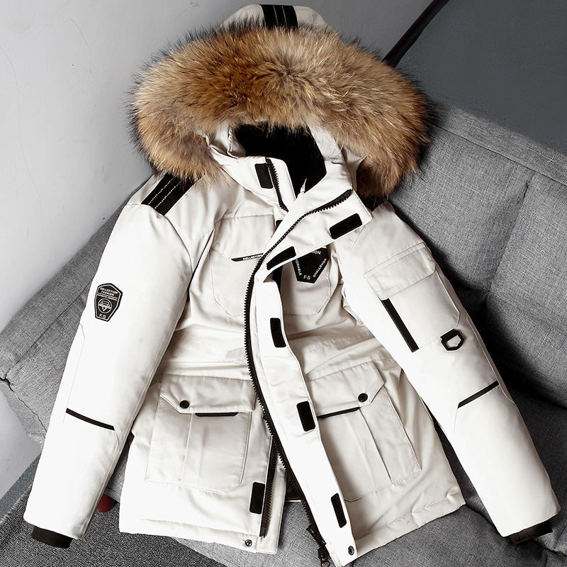Modische Herrenjacke mit Kapuze und edlem Pelzkragen - 6 - Atelier-Zofia