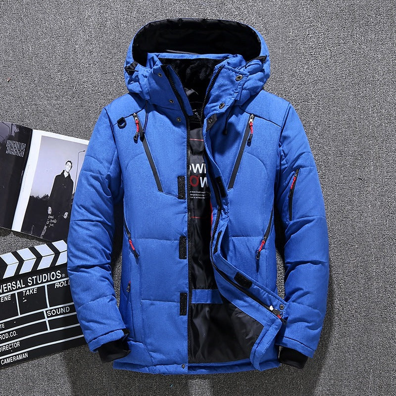 Herren Slim-Fit Winterjacke mit Kapuze und praktischen Taschen - 4 - Atelier-Zofia