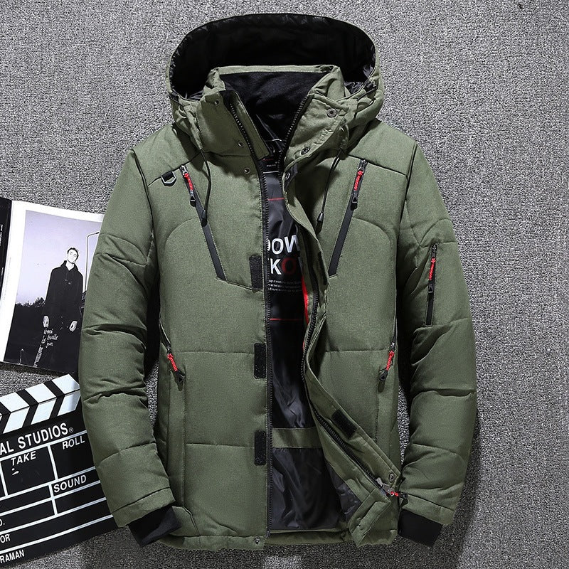 Herren Slim-Fit Winterjacke mit Kapuze und praktischen Taschen - 6 - Atelier-Zofia