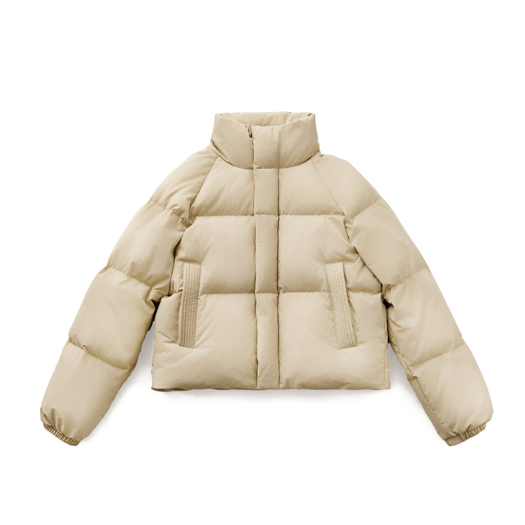 Modische Damen Steppjacke im Cropped-Design mit Stehkragen - 3 - Atelier-Zofia