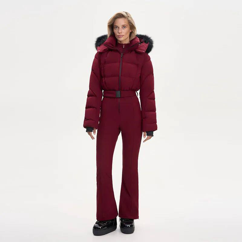 Modischer Damen Jumpsuit im Slim-Fit mit Kapuze und Fransen-Optik - 3 - Atelier-Zofia