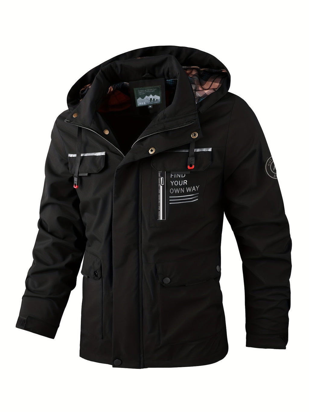 Herrenjacke Slim Fit mit Praktischen Taschen für Freizeit - 1 - Atelier-Zofia