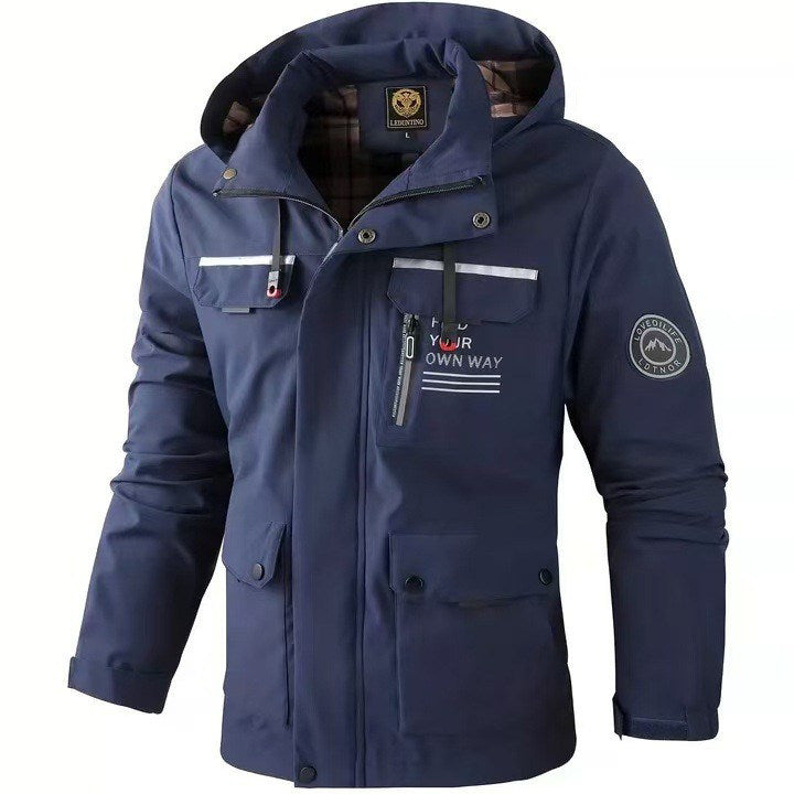 Herrenjacke Slim Fit mit Praktischen Taschen für Freizeit - 6 - Atelier-Zofia