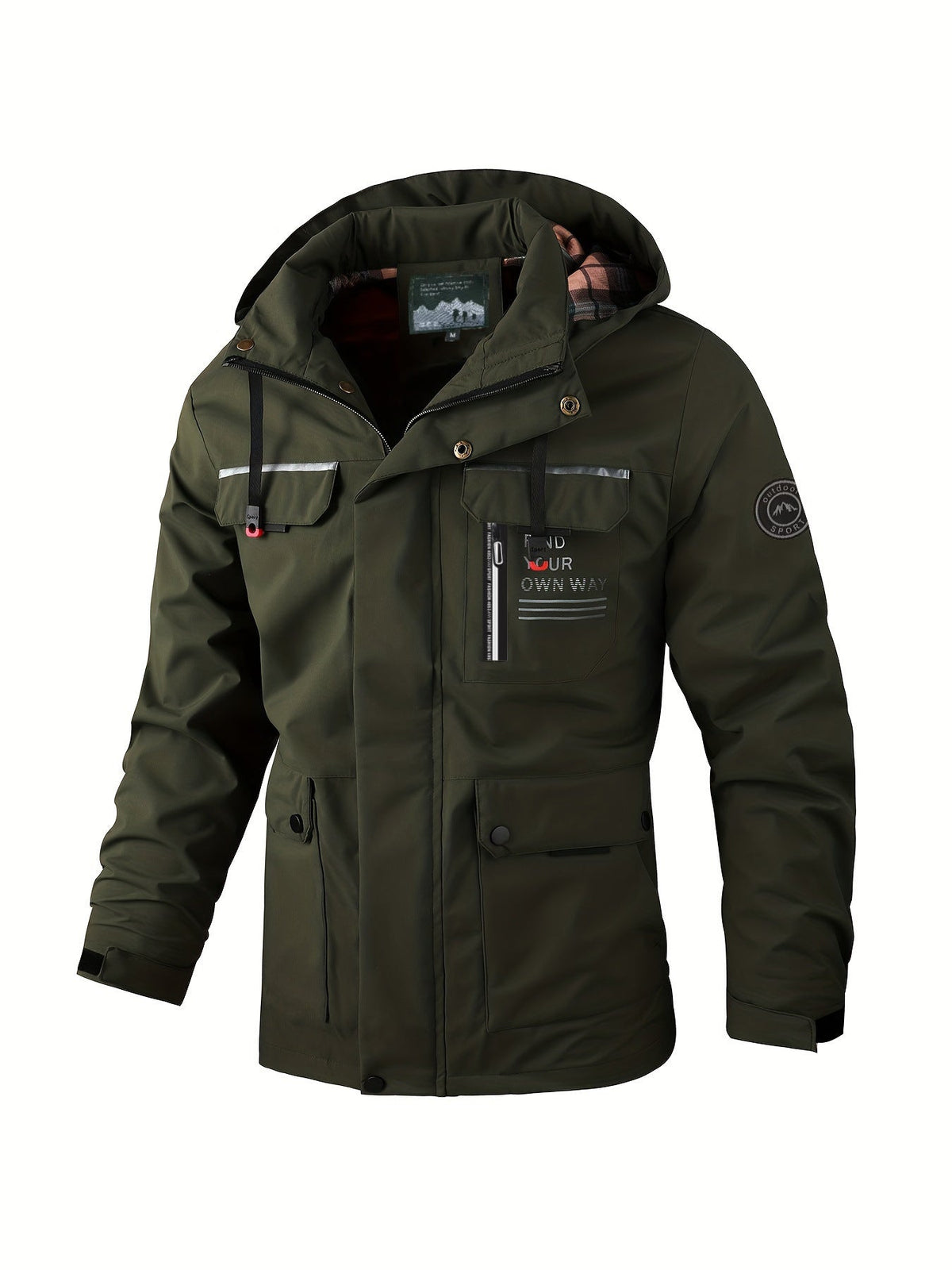 Herrenjacke Slim Fit mit Praktischen Taschen für Freizeit - 7 - Atelier-Zofia