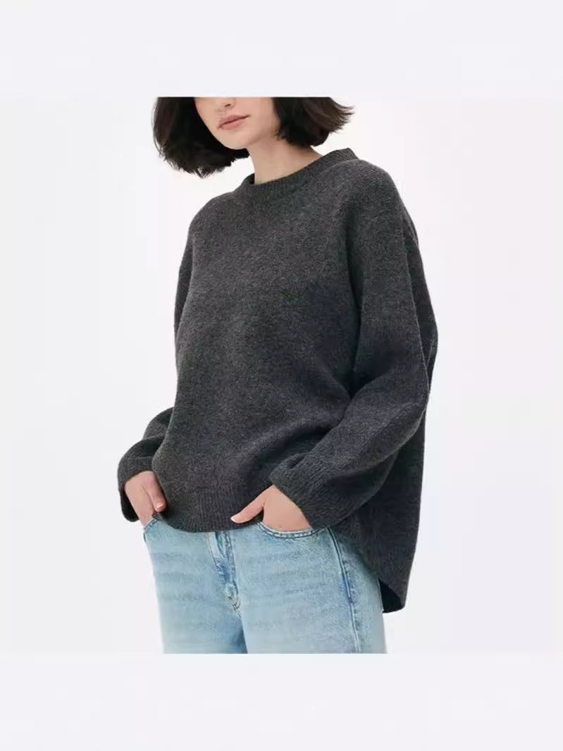 Damenpullover mit langen Ärmeln im lässigen Schnitt für stilvolle Outfits - 3 - Atelier-Zofia