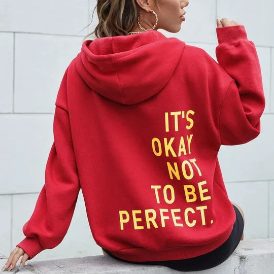 Damen Hoodie im lässigen Stil mit motivierendem Aufdruck - 10 - Atelier-Zofia