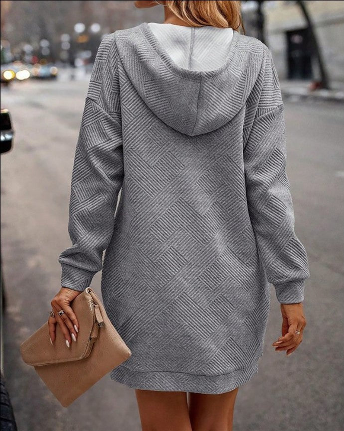 Damen Hoodie mit Kapuze und praktischer Tasche - 1 - Atelier-Zofia