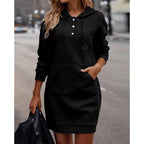 Damen Hoodie mit Kapuze und praktischer Tasche - 2 - Atelier-Zofia