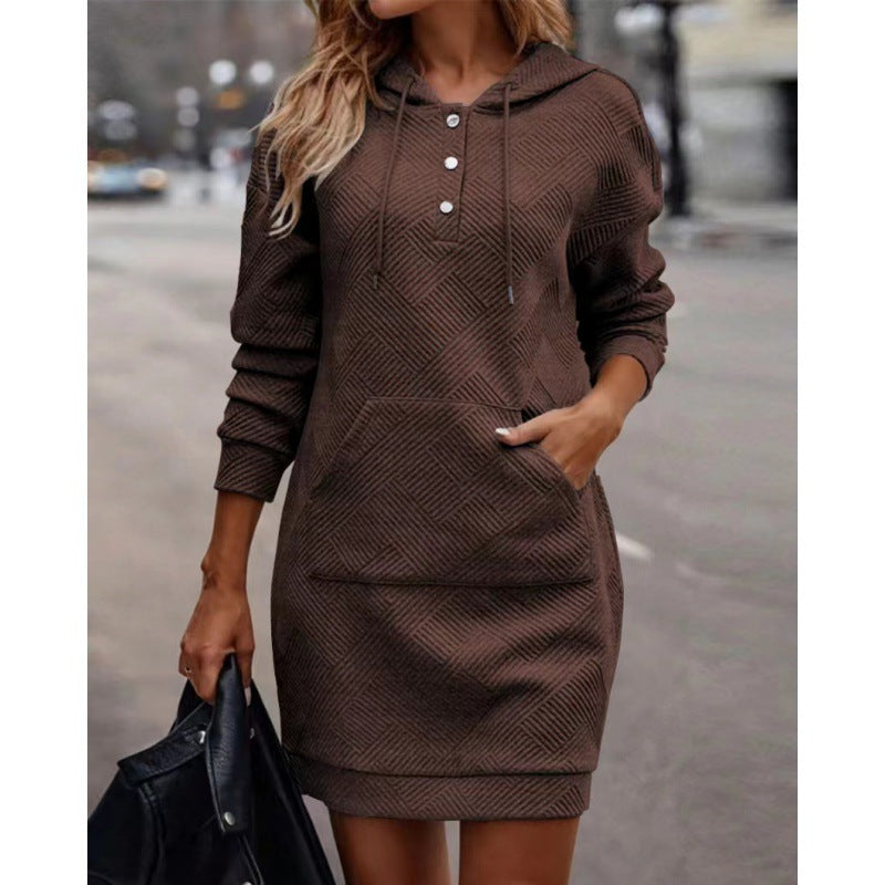 Damen Hoodie mit Kapuze und praktischer Tasche - 3 - Atelier-Zofia