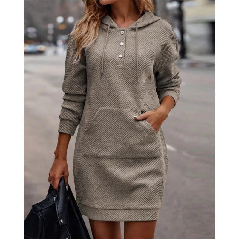 Damen Hoodie mit Kapuze und praktischer Tasche - 7 - Atelier-Zofia