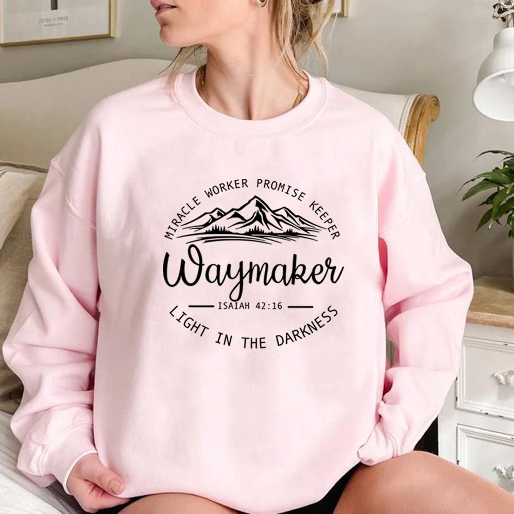 Damen Sweatshirt im Relaxed Fit mit inspirierendem Grafikmuster - 1 - Atelier-Zofia