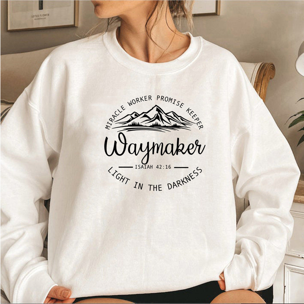 Damen Sweatshirt im Relaxed Fit mit inspirierendem Grafikmuster - 5 - Atelier-Zofia