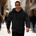 Herren Freizeit-Hoodie mit modernem Strukturdesign - 6 - Atelier-Zofia