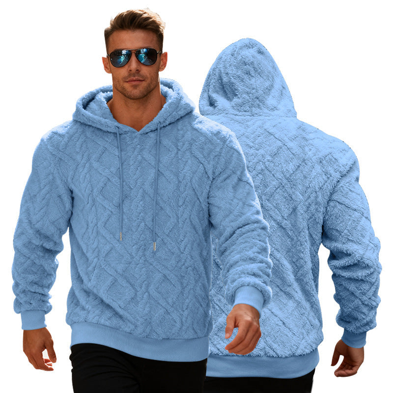 Herren Freizeit-Hoodie mit modernem Strukturdesign - 8 - Atelier-Zofia