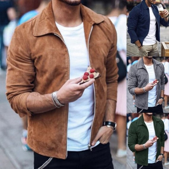 Modische Slim Fit Herrenjacke mit elegantem Reverskragen - 2 - Atelier-Zofia